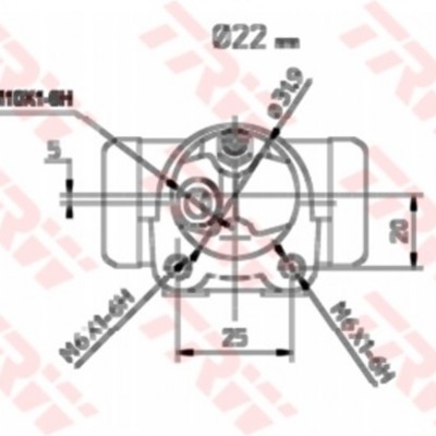 TRW-BWH174 (SILINDIR FREN ARKA SAG R9 R11) (MARKA: TRW) (OEM:TRW-BWH174)