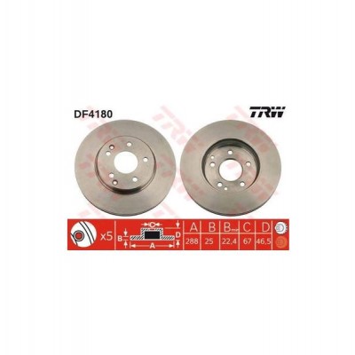 TRW-DF4180 ( FREN DISKI) (MARKA: TRW) (OEM:TRW-DF4180)