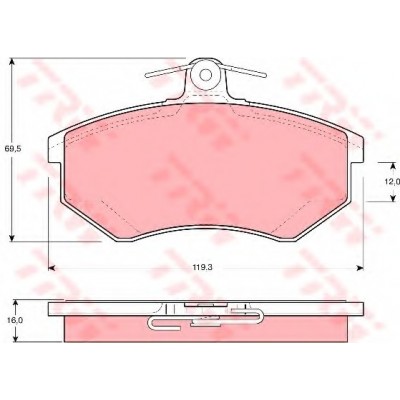 TRW-GDB1048 (FREN BALATASI ON INCE GOLF II-III 84-92 PASSAT II-III 85-97 IBIZA CORDOBA TOLEDO 93-99 INCA 99-01) (MARKA: TRW) (OEM:TRW-GDB1048)