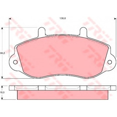 TRW-GDB1380 (FREN BALATASI ON 2.5D 2.8TDI MASTER 1998 >) (MARKA: TRW) (OEM:TRW-GDB1380)