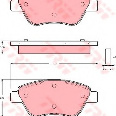 TRW-GDB1482 (FREN BALATASI ON  ALBEA-PALIO-STILO-SIENA DOBLO 1.3 1.9 IDEA CORSA 1.3 07=>) (MARKA: TRW) (OEM:TRW-GDB1482)