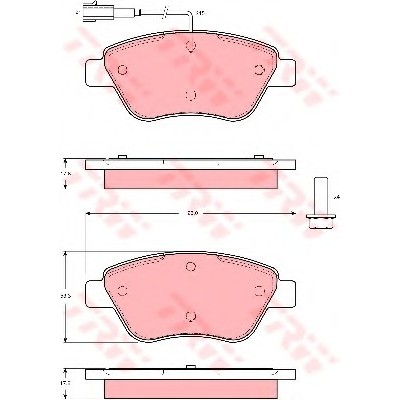 TRW-GDB1482 (FREN BALATASI ON  ALBEA-PALIO-STILO-SIENA DOBLO 1.3 1.9 IDEA CORSA 1.3 07=>) (MARKA: TRW) (OEM:TRW-GDB1482)