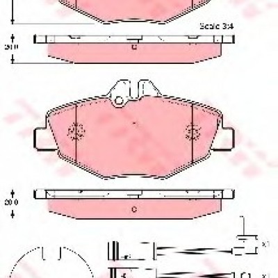 TRW-GDB1542 (FREN BALATASI ON WVA 23743 E200 CDI MERCEDES ) (MARKA: TRW) (OEM:TRW-GDB1542)