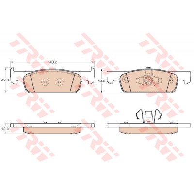 TRW-GDB2016 (FREN BALATASI ON CLIO IV DOKKER LODGY DUSTER  INCE TIP ) (MARKA: TRW) (OEM:TRW-GDB2016)