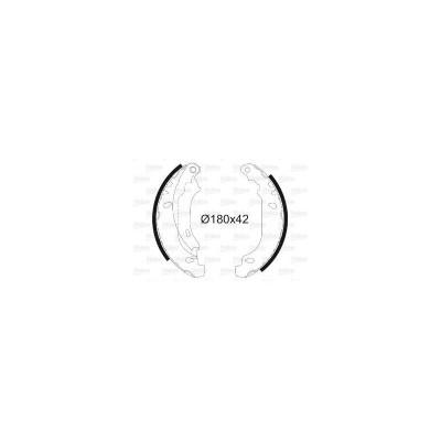 VAL-562647 (PABUCLU BALATA ARKA CLIO II 05=> SYMBOL II 08=> LOGAN 04=> SANDERO 08=> (180x40)) (MARKA: VALEO) (OEM:7701205758)