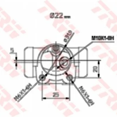 TRW-BWH173 (SILINDIR FREN ARKA SOL R9 R11) (MARKA: TRW) (OEM:7701035475)