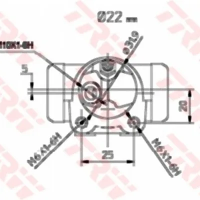 TRW-BWH174 (SILINDIR FREN ARKA SAG R9 R11) (MARKA: TRW) (OEM:TRW-BWH174)