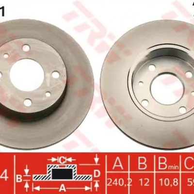 TRW-DF1791 (FREN DISKI DELIKSIZ ON UNO) (MARKA: TRW) (OEM:TRW-DF1791)