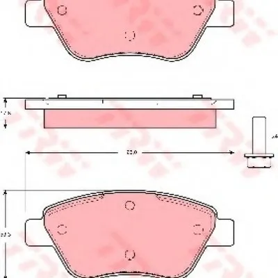 TRW-GDB1482 (FREN BALATASI ON  ALBEA-PALIO-STILO-SIENA DOBLO 1.3 1.9 IDEA CORSA 1.3 07=>) (MARKA: TRW) (OEM:TRW-GDB1482)