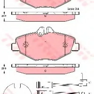 TRW-GDB1542 (FREN BALATASI ON WVA 23743 E200 CDI MERCEDES ) (MARKA: TRW) (OEM:TRW-GDB1542)