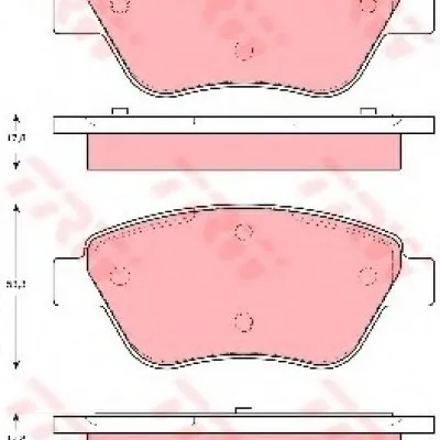 TRW-GDB1579 (FREN BALATASI ON  ALBEA-PALIO-STILO-SIENA DOBLO 1.3 1.9 IDEA CORSA 1.3 07=>) (MARKA: TRW) (OEM:TRW-GDB1579)