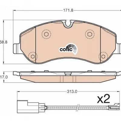 TRW-GDB1967 (FREN BALATASI ON TOURNEO CUSTOM-TRANSIT CUSTOM 2.2 TDCI 12=> ÇİFT FİŞLİ ) (MARKA: TRW) (OEM:TRW-GDB1967)
