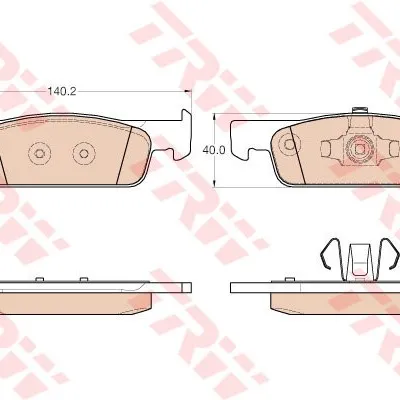 TRW-GDB2016 (FREN BALATASI ON CLIO IV DOKKER LODGY DUSTER  INCE TIP ) (MARKA: TRW) (OEM:TRW-GDB2016)