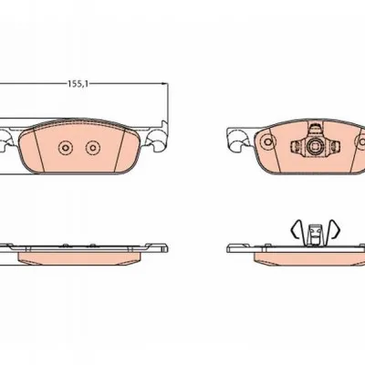 TRW-GDB2157 (FREN BALATASI ON CLIO IV SYMBOL LOGAN SANDERO  BUYUK TIP) (MARKA: TRW) (OEM:TRW-GDB2157)