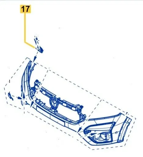 622223809R (ÖN TAMPON SAĞ SUPORT) (MARKA: MAIS) (OEM:622223809R)