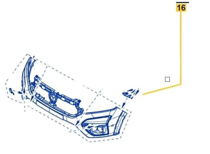 622232079R (ÖN TAMPON SOL SUPORT) (MARKA: MAIS) (OEM:622232079R)