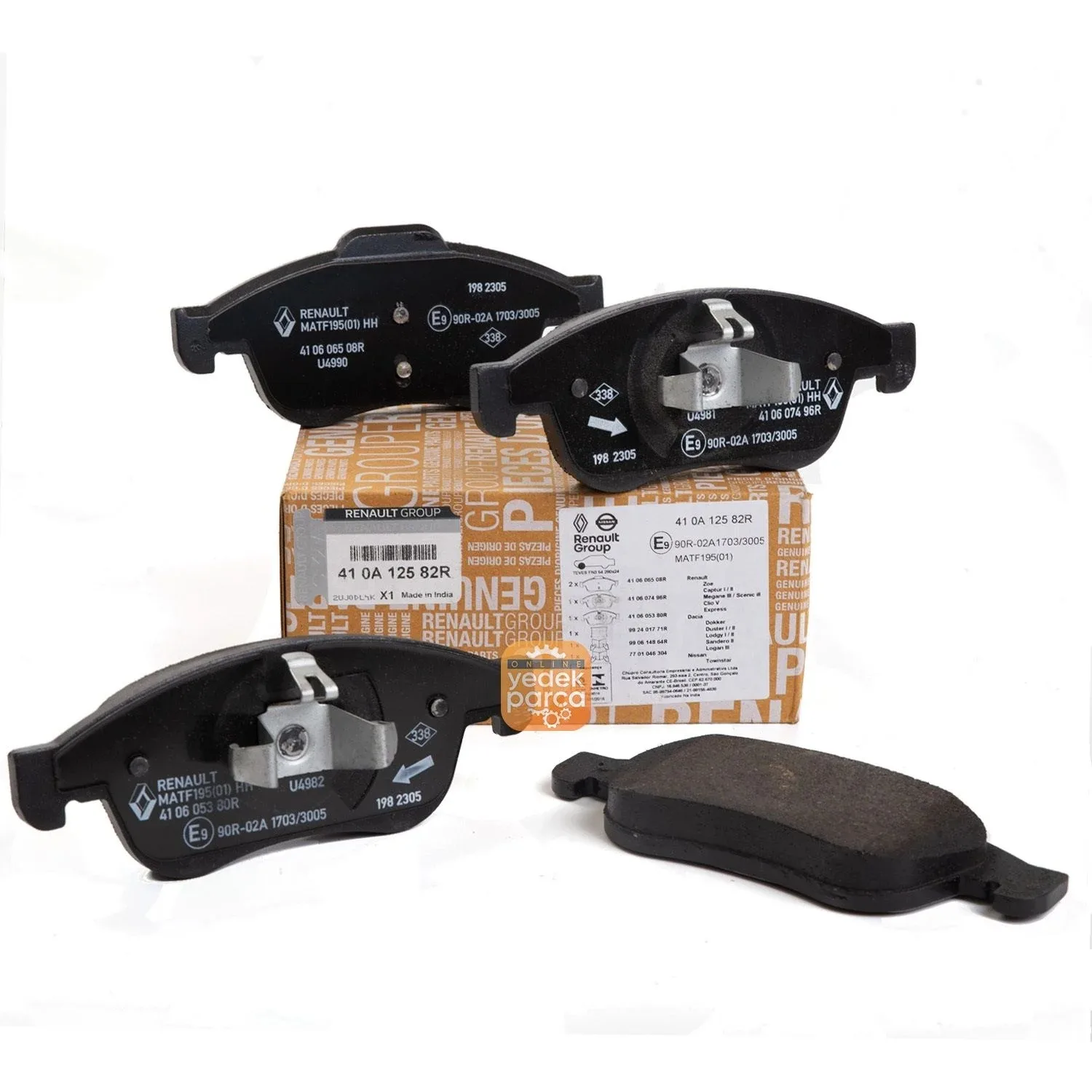 410A12582R (DİSK BALATA CAPTUR 1.2 01.2013 - ; CAPTUR 1.2 01.2016 - ; CAPTUR 1.5 DCİ 01.2013 - ; CAPTUR 1.5 DCİ) (MARKA: MAIS) (OEM:410A12582R)