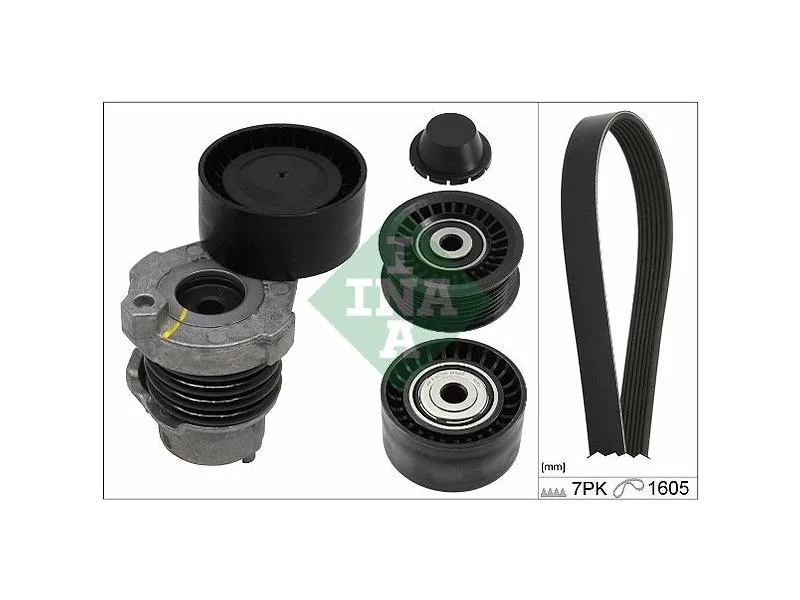 INA-529019410 (7PK1605 ALTERNATOR KAYIS SETI  (NERVURLU) CLIO IV SYMBOL CAPTUR MEGANE III SCENIC III) (MARKA: İNA) (OEM:8200725951)