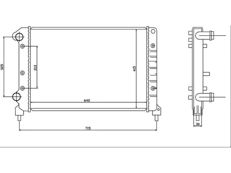ORIS-MFI216034 (RADYATOR DOBLO 01> 1.9D 1.6 16V (MEK+KLIMASIZ) (647x416x34) ALUMINYUM) (MARKA: ORİS) (OEM:ORIS-MFI216034)
