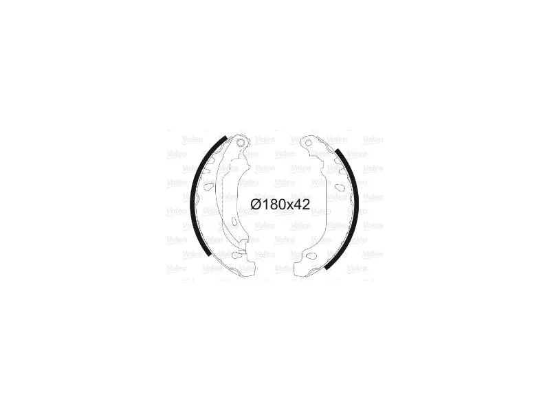 VAL-562647 (PABUCLU BALATA ARKA CLIO II 05=> SYMBOL II 08=> LOGAN 04=> SANDERO 08=> (180x40)) (MARKA: VALEO) (OEM:7701205758)