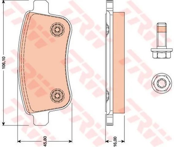 TRW-GDB1791 (FREN BALATASI ARKA FLUENCE 09> MEGANE III 09> MEGANE IV 15> SCENIC III 09> CLIO V 19> CAPTUR II 20> ) (MARKA: TRW) (OEM:440604694R)