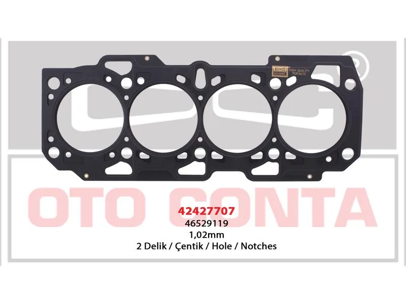 OTC-42427707 (SILINDIR KAPAK CONTA ( 2 KERTIK ) DOBLO 1.9 D) (MARKA: OTO CONTA) (OEM:OTC-42427707)