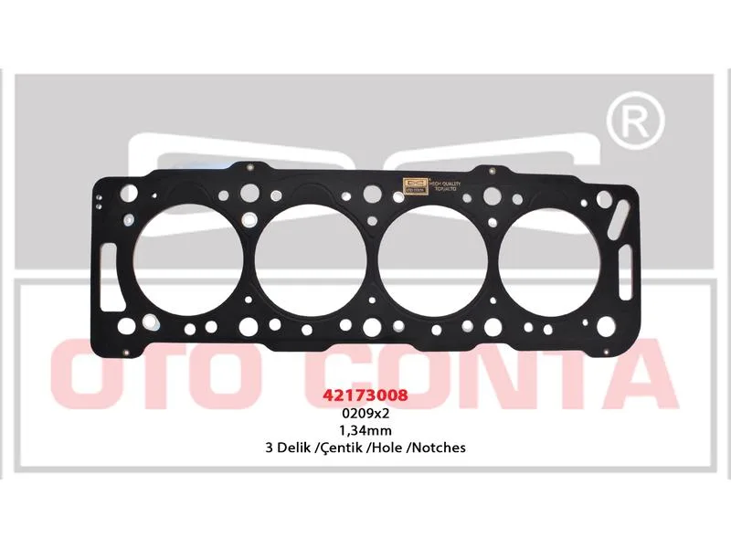 OTC-42173008 (SILINDIR KAPAK CONTA BERLINGO PARTNER 1.9D CELIK MLS 3 DELIK 1.34MM DW8) (MARKA: OTO CONTA) (OEM:OTC-42173008)