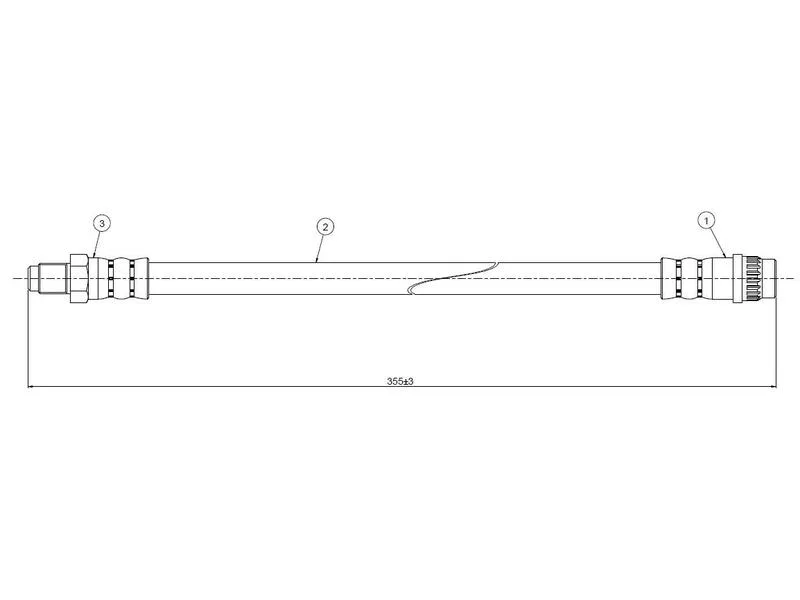 CAV-CR04 (FREN HORTUMU ON R19 31 CM) (MARKA: CAVO) (OEM:7702253442)