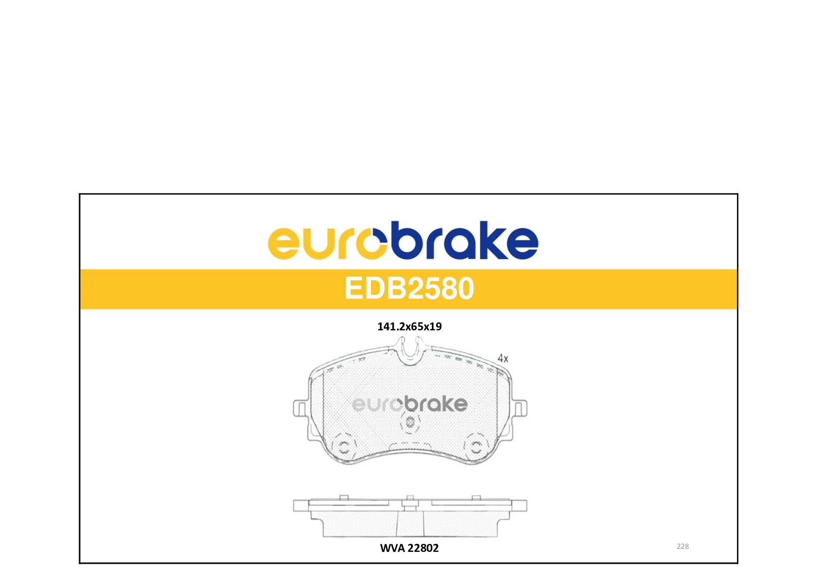 ERB-EDB2580 (-) (MARKA: EUROBRAKE) (OEM:ERB-EDB2580)