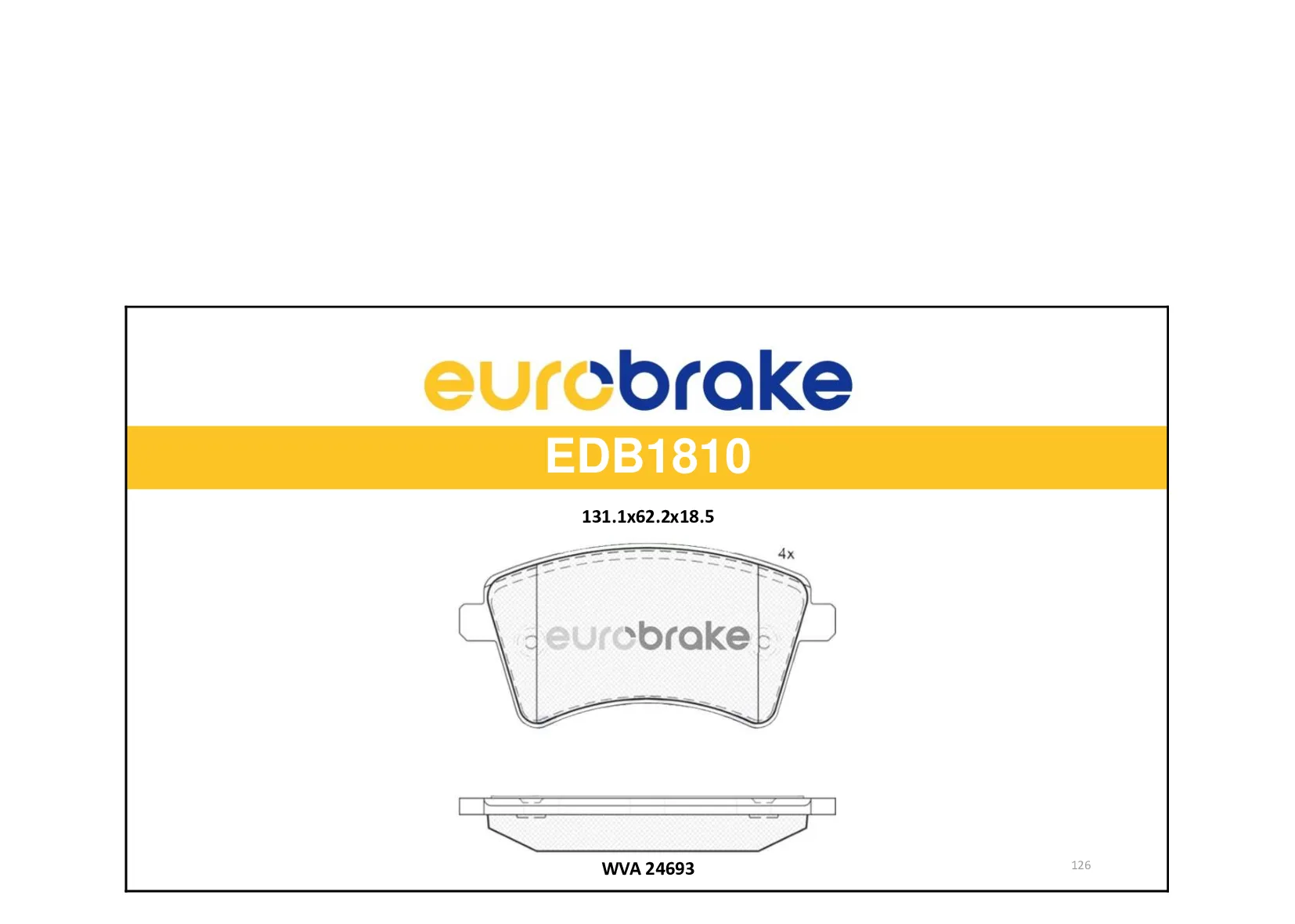 ERB-EDB1810 (-) (MARKA: EUROBRAKE) (OEM:410601334R)