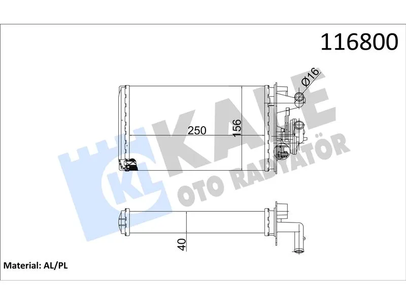 KALE-1782822AL (-) (MARKA: KALE) (OEM:116800)
