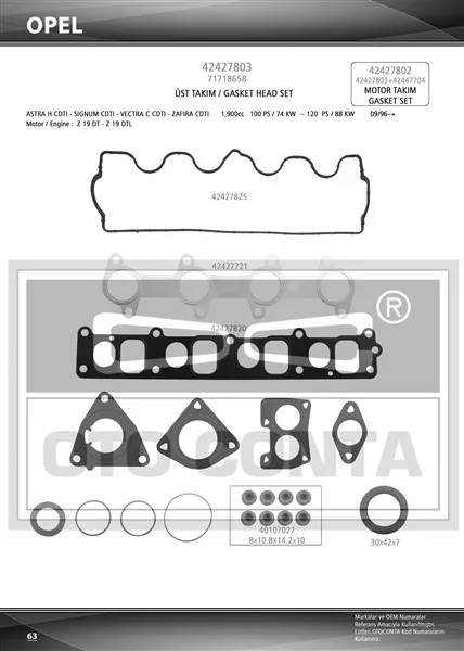 OTC-42427803S (-) (MARKA: OTO CONTA) (OEM:OTC-42427803S)