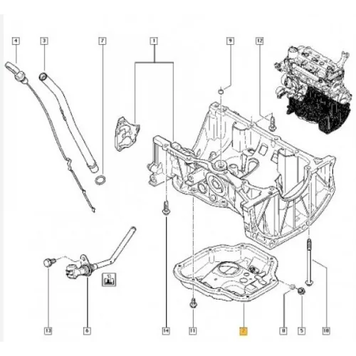 Megane 4-IV Duster 2-II Motor Yağ Karteri Alt 1.6 Sce H4M 111104490R -Renault Mais