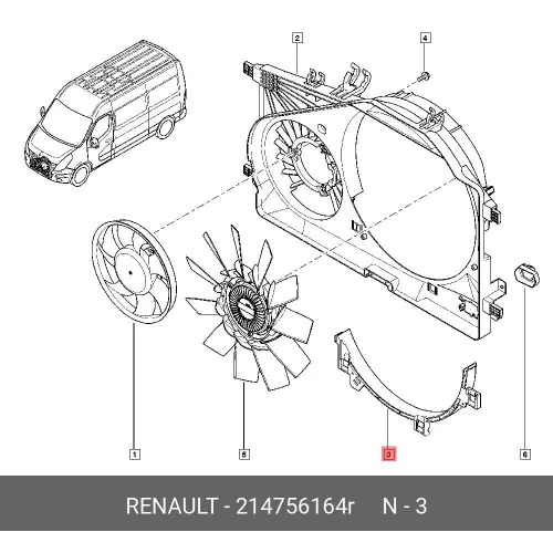 Master 3-III Fan Motor Alt Parçası 2.3 Dci M9T (2010-2020) 214756164R -Renault Mais