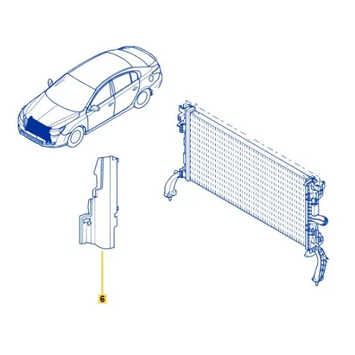 Latitude Sağ Radyatör Davlumbazı (2008-2015) 214940040R -Renault Mais