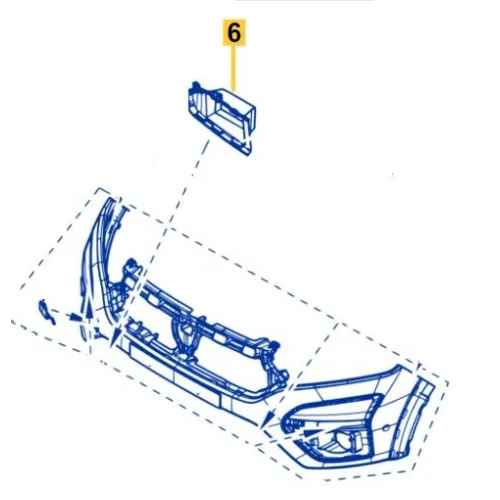 Taliant Ön Tampon Sağ Hava Yönlendirici 2020-> 628620357R -Renault Mais