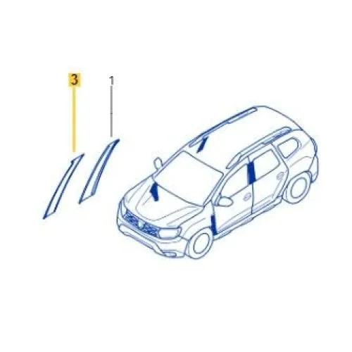 Duster 2-II Ön Sağ Kapı Direk Bandı (2018-2023) 802849199R -Renault Mais