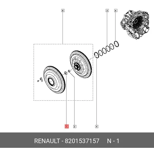 Talisman Espace 5-V Dw6 Şanzuman Tapası 1.6 Dci R9M (2015-2020) 8201537157 -Renault Mais