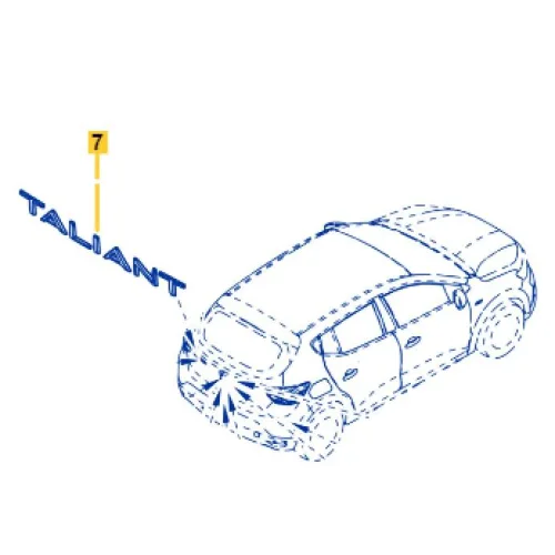 Taliant Arka Yazı (Monogram) 908924971R -Renault Mais